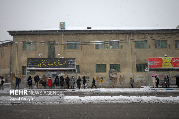 اولین برف سال در همدان