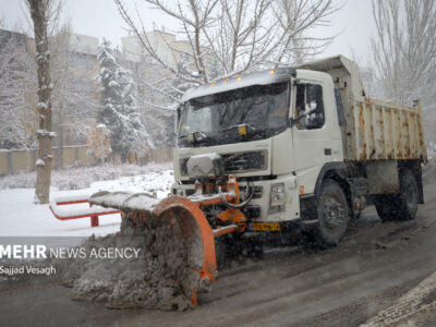 اجرای ۸۷۰ کیلومتر برفروبی جاده روستایی در همدان