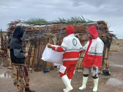 امدادرسانی هلال احمر به بیش از ۱۴۰۰ نفر در حوادث جوی کرمان