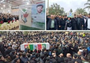 پیکر مطهر شهید «سعید هادی پور» در شهرستان فهرج تشییع شد