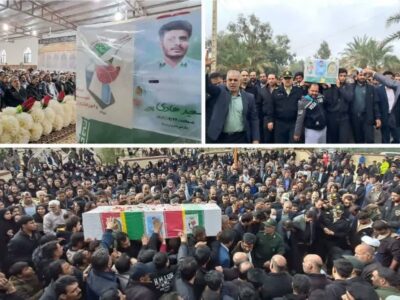 پیکر مطهر شهید «سعید هادی پور» در شهرستان فهرج تشییع شد