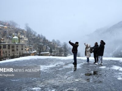 بارش برف پاییزی در ماسوله