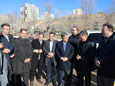 بررسی میدانی استاندار اردبیل از روند اجرایی پل کمربندی سرعین