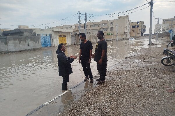 وضعیت شهر جاسک پس از باران بامدادی امروز