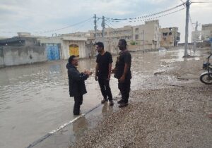 وضعیت شهر جاسک پس از باران بامدادی امروز