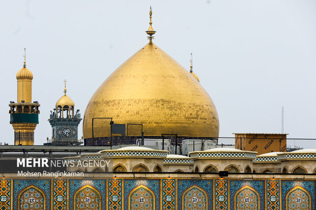 حال و هوای بارانی شهر نجف اشرف