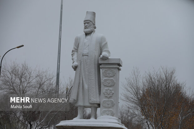 برف پاییزی در  اراک