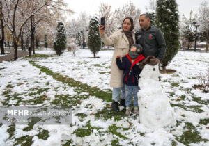مشهد در یک روز برفی