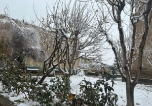 یک روز برفی در شهرستان چناران