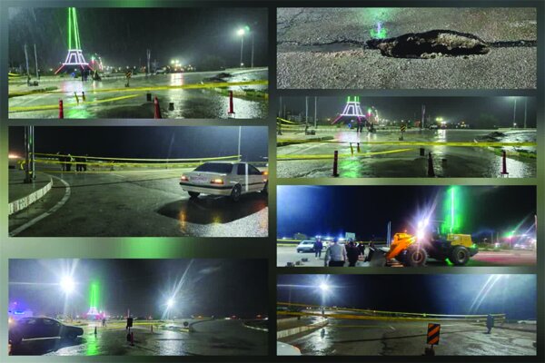 فرونشست زمین، ورودی شهر اسیر در استان فارس را مسدود کرد