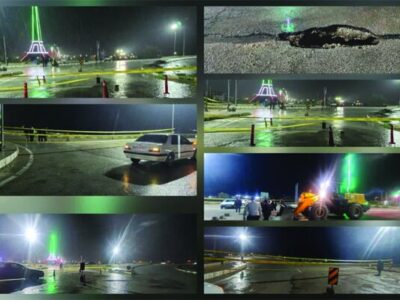 فرونشست زمین، ورودی شهر اسیر در استان فارس را مسدود کرد