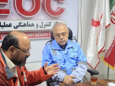 بازدید استاندار هرمزگان از مرکز EOC جمعیت هلالاحمر استان هرمزگان