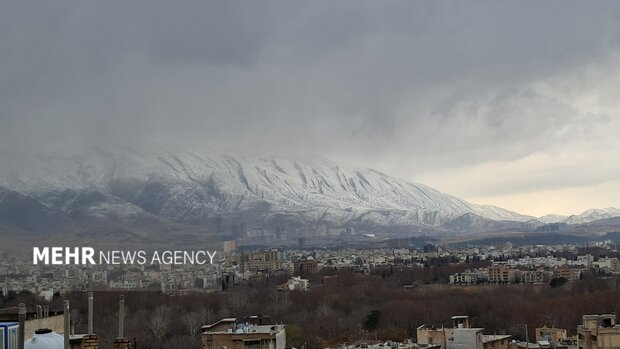 سفیدپوش شدن کوه‌های اطراف شیراز