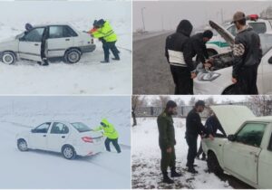 جاده‌های اردستان برف‌گیر است؛ تردد غیرضروری نکنید