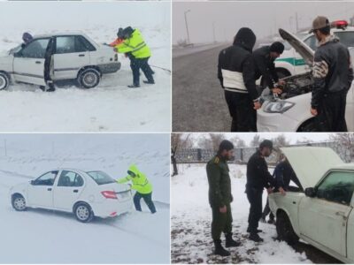 جاده‌های اردستان برف‌گیر است؛ تردد غیرضروری نکنید