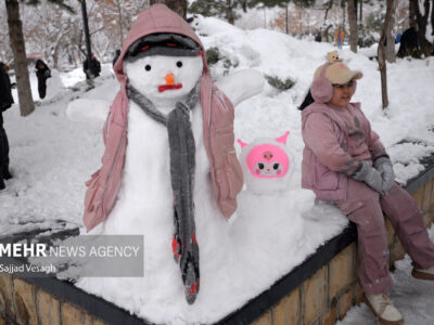 جشن آدم برفی در همدان