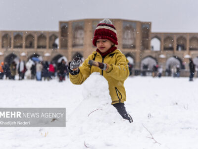 نخستین برف پاییزی در نصف جهان