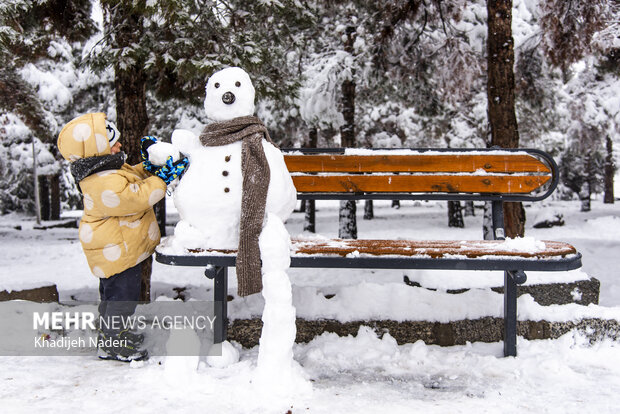 نخستین برف پاییزی در نصف جهان