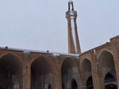 سومین مسجد ایران سفید پوش شد