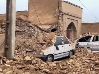 ریزش دیوار در بافت تاریخی شهر یزد