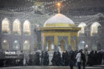 شب برفی در حرم مطهر امام رضا(ع)