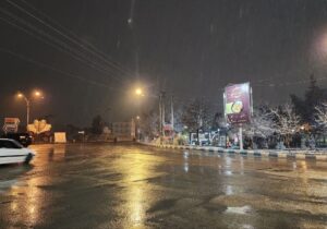 هم اکنون بارش برف در بجنورد