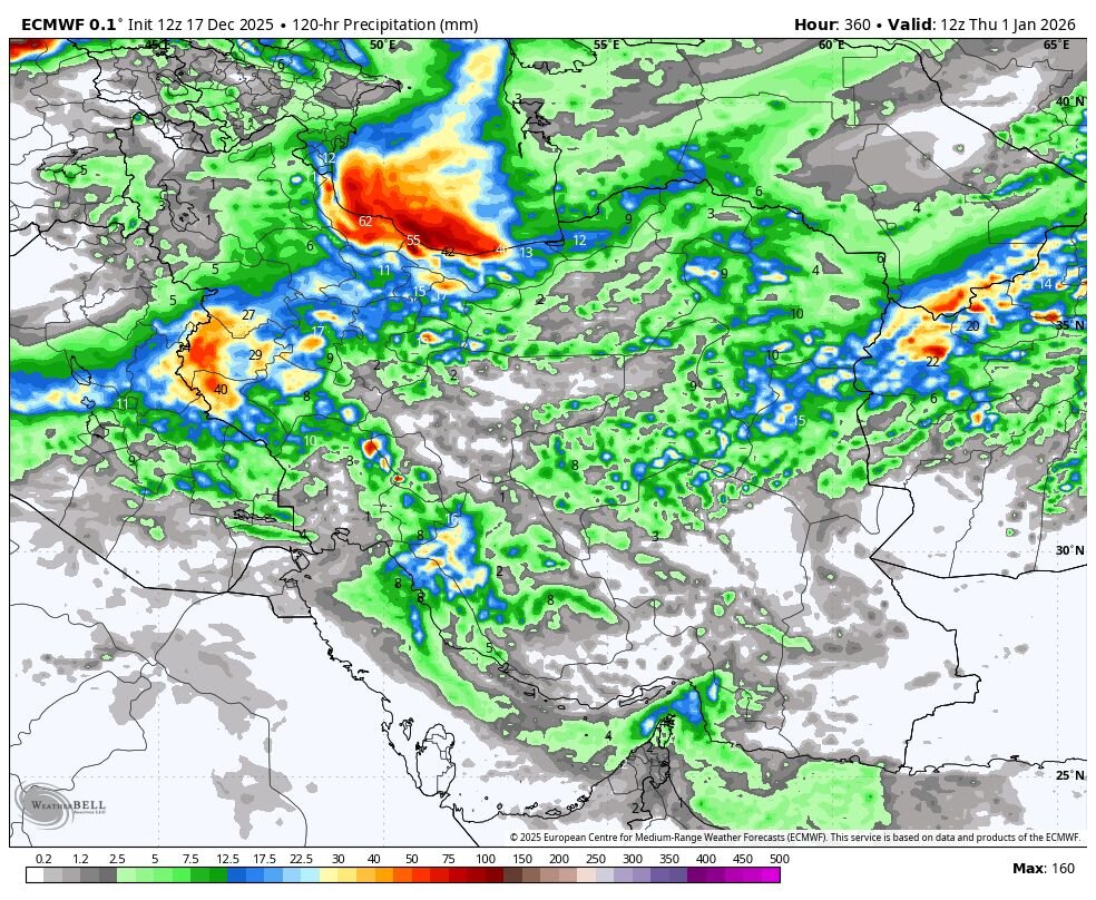 تشدید سامانه بارشی در ۴ استان؛ پایان بارش‌ها در اغلب نقاط کشور از فردا
