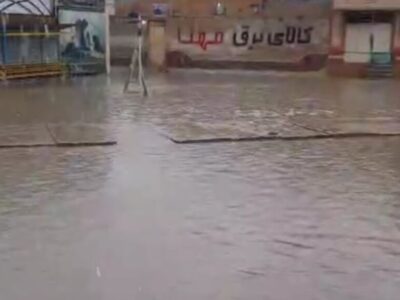 وضعیت خیابان‌های «دیر» پس از بارندگی