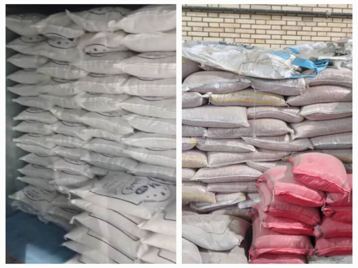 ۶ تُن برنج و لوبیا احتکار شده در زرقان کشف شد