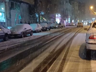 تصاویری از بارش برف و بوران در ارومیه و سردشت