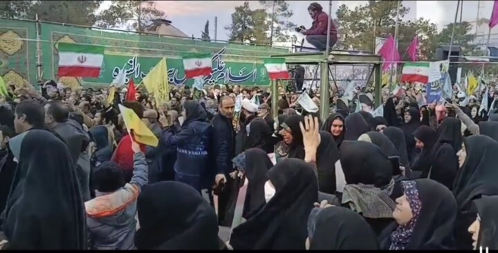 اجتماع مردم غیور و همیشه در صحنه سمنان به مناسبت یوم الله نهم