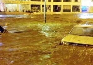 ببینید | جاری شدن سیلاب در شهر جده عربستان