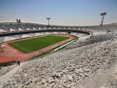 ببینید | پاسخ عجیب استاندار تهران به سوالی در مورد طولانی شدن تعمیرات استادیوم آزادی: حرف زدن…