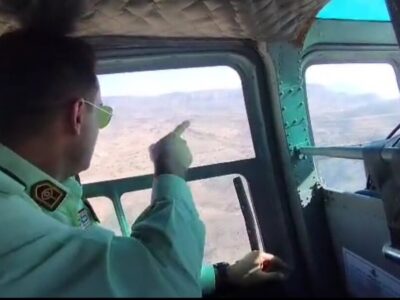 فیلم | پایش هوایی امنیت اندیکا با بالگرد