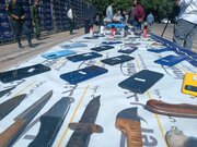 ببینید | تصاویری از کشف اقلام مسروقه و سلاح های سرد و گرم در طرح دستگیری سارقان و مالخران پلیس آگاهی تهران بزرگ