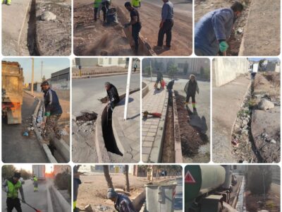 شهرداری پرند ماهانه چهار کیلومتر کانال آب را پاکسازی می کند