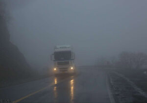 ببینید | گردنۀ چری در مه غلیظ و برف