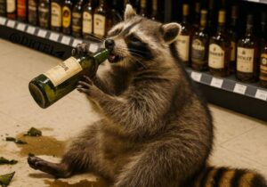 ببینید | حمله یک راکون مَست به فروشگاه!