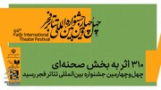 ۳۱۰ اثر به بخش صحنه‌ای چهل‌وچهارمین جشنواره بین‌المللی تئاتر فجر رسید