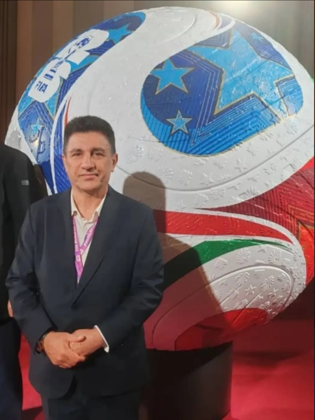 عکس| اولین تصاویر امیر قلعهنویی در قرعهکشی جام جهانی