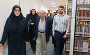  بازدید چهره ماندگار انسان‌شناسی از کتابخانه مرکزی خرم‌آباد