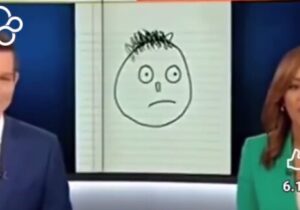 ببینید | مجری از شدت خنده، سقوط کرد؛ نقاشی عجیب مالک سوپر مارکت از یک سارق!