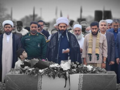 تشییع و خاکسپاری شهید گمنام در شهرستان سیریک