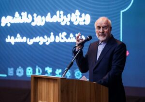 تصاویر خاص از حضور قالیباف در روز دانشجو