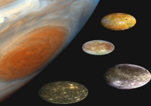 ملاقات کمنظیر ماه و مشتری در آسمان شب