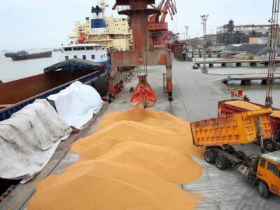 آغاز تخلیه ۶۶ هزار تُن گندم در بندر شهید رجایی