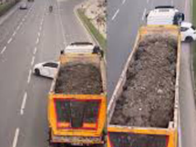 ببینید | تصادفی که باعث فروپاشی عصبی راننده خودروی شاسی‌بلند شد؛ ۱۰۰ متر کشیده شدن وسط اتوبان!