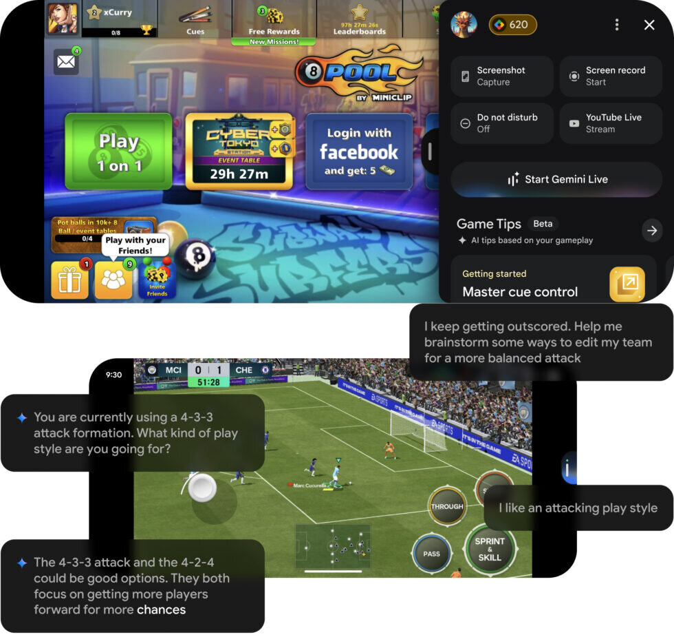 با هوش مصنوعی گوگل، یک دستیار در بازی‌ها دارید