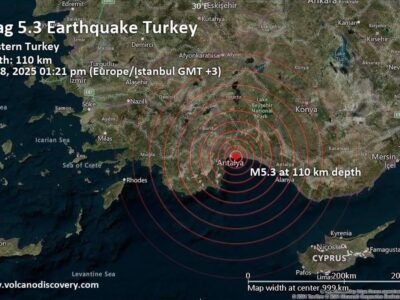ببینید | اولین تصاویر از لحظه وقوع زلزله ۴.۹ ریشتری در آنتالیای ترکیه