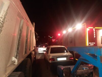 ببینید | اولین تصاویر از تصادف زنجیرهای در اتوبان امام علی (ع)